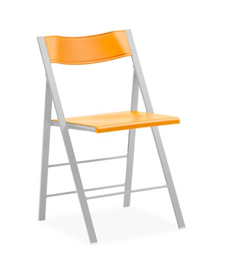 Klappstol Mini, Orange med alugrå stolbein